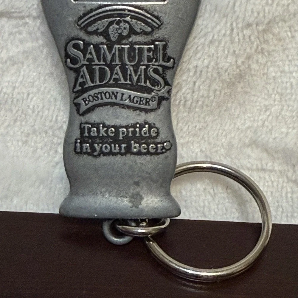 Samuel Adams Bottle Opener Keychain Take Pride in Your Beer Boston Lager Pewter